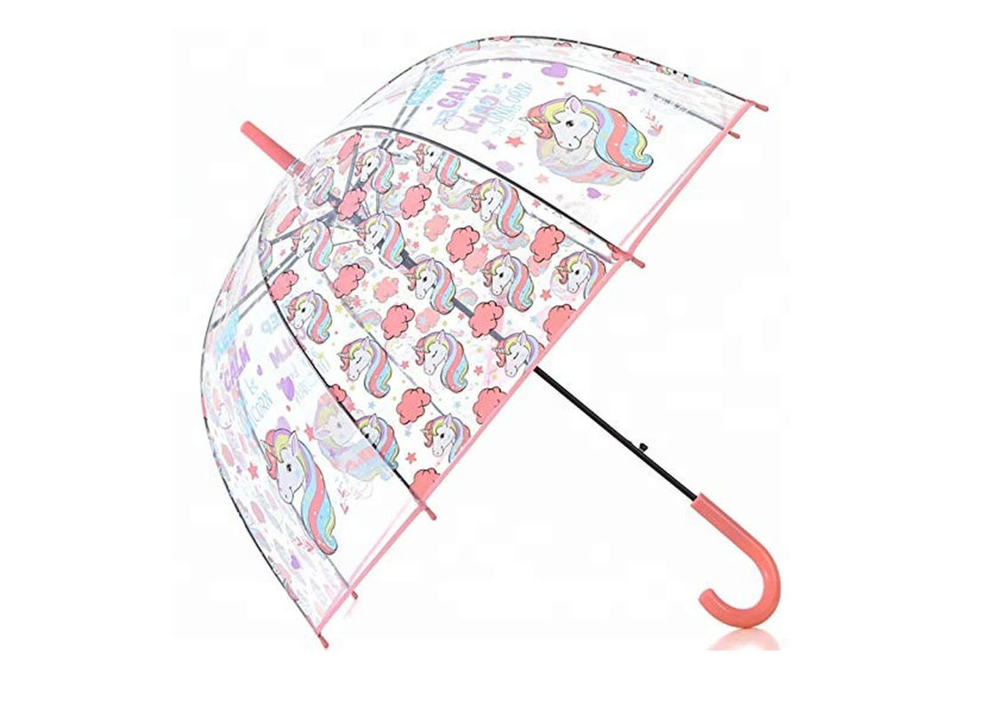 쉬운 열리는 명확한 플라스틱 비 우산 23가 8 늑골 디지털 방식으로 인쇄를 조금씩 움직입니다 협력 업체