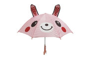 분홍색 색깔 3d 디자인 안전모 10mm 금속 갱구 구조를 가진 귀여운 아이 우산 협력 업체