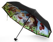 폴리에스테/견주 직물 콤팩트 여행 우산, 자동적인 여행 우산 협력 업체