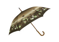 8명의 패널 폴리에스테 나무로 되는 지팡이 우산 Uv 방어적인 견주 꽃 디자인 협력 업체