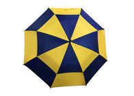 1개의 손 가동 Mens 방풍 우산, 두 배 닫집 골프 우산 협력 업체